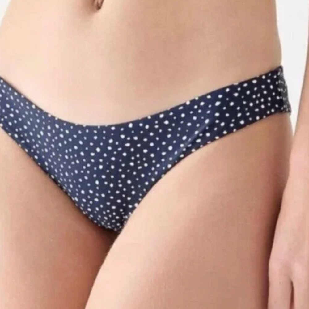 NWT J. Crew Blue Polka Dot Plus Swim‎ Hipster Bikini Bottom